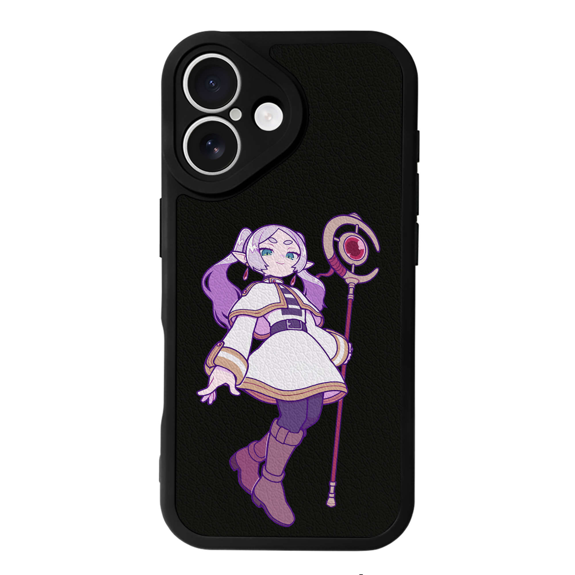 （画像用） 葬送のフリーレン Frieren 【iPhone 16シリーズ対応】シリコンスマホケース（レザー調） 材質：シリコン